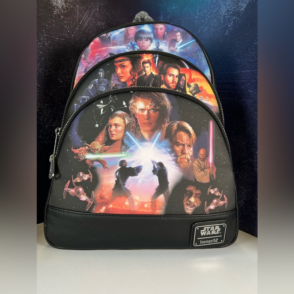Loungefly: Star Wars - Trilogy 2 Triple Pocket Mini Backpack